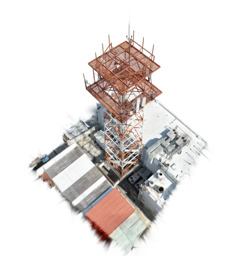 Gemelo digital 3D de torre de telecomunicaciones